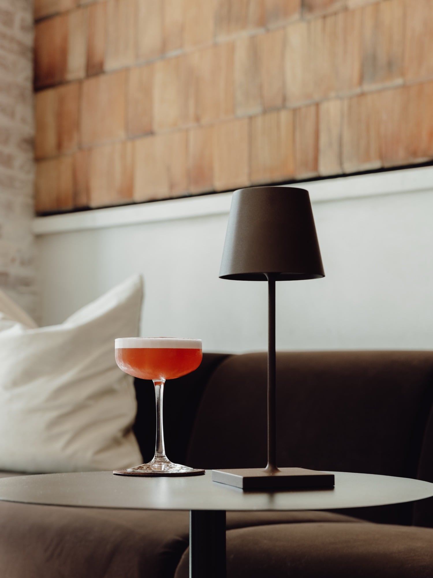 Konrāda Kafē — signature cocktail in the lounge